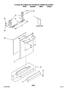Door And Panel Parts parts for Kenmore Dishwasher 665.13199K900 (66513199K900, 665 13199K900) from AppliancePartsPros.com