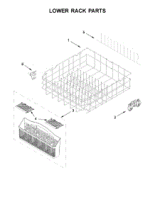 Lower Rack Parts parts for Kenmore Dishwasher 665.13204N412 (66513204N412, 665 13204N412) from AppliancePartsPros.com
