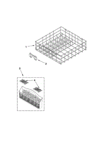 Lower Rack Parts parts for Kenmore Dishwasher 665.13212K901 (66513212K901, 665 13212K901) from AppliancePartsPros.com