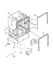 Tub And Frame Parts parts for Kenmore Dishwasher 665.13229N410 (66513229N410, 665 13229N410) from AppliancePartsPros.com