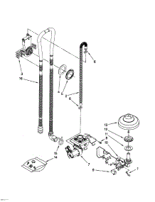 Fill / Drain / Overfill parts for Kenmore Dishwasher 665.13233K701 (66513233K701, 665 13233K701) from AppliancePartsPros.com