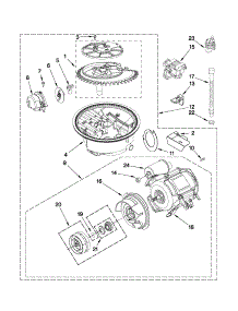 Pump And Motor Parts parts for Kenmore Dishwasher 665.13243K901 (66513243K901, 665 13243K901) from AppliancePartsPros.com