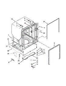 Tub And Frame Parts parts for Kenmore Dishwasher 665.13252K115 (66513252K115, 665 13252K115) from AppliancePartsPros.com