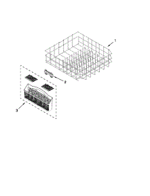Lower Rack Parts parts for Kenmore Dishwasher 665.13259K110 (66513259K110, 665 13259K110) from AppliancePartsPros.com