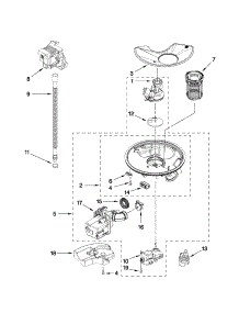 Pump And Motor Parts parts for Kenmore Dishwasher 665.13259K112 (66513259K112, 665 13259K112) from AppliancePartsPros.com