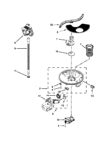 Pump, Washarm And Motor Parts parts for Kenmore Dishwasher 665.13272K111 (66513272K111, 665 13272K111) from AppliancePartsPros.com