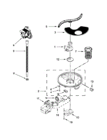 Pump, Washarm And Motor Parts parts for Kenmore Dishwasher 665.13272K118 (66513272K118, 665 13272K118) from AppliancePartsPros.com