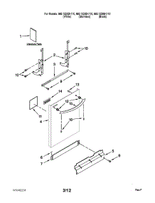 Door And Panel Parts parts for Kenmore Dishwasher 665.13283K110 (66513283K110, 665 13283K110) from AppliancePartsPros.com