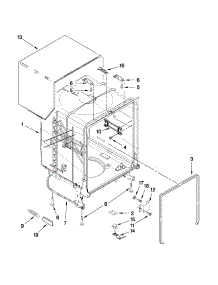 Tub And Frame Parts parts for Kenmore Dishwasher 665.13289K115 (66513289K115, 665 13289K115) from AppliancePartsPros.com