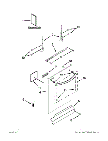 Door And Panel Parts parts for Kenmore Dishwasher 665.13289K116 (66513289K116, 665 13289K116) from AppliancePartsPros.com