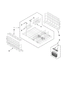Upper And Lower Dishrack Parts parts for Kenmore Dishwasher 665.133235 (665133235, 665 133235) from AppliancePartsPros.com