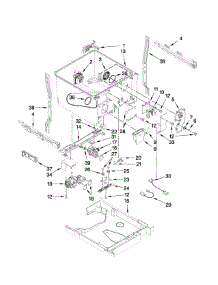 Tub Parts parts for Kenmore Dishwasher 665.133335 (665133335, 665 133335) from AppliancePartsPros.com