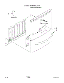 Front Panel Parts parts for Kenmore Dishwasher 665.13342K605 (66513342K605, 665 13342K605) from AppliancePartsPros.com
