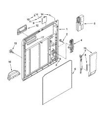 Inner Door Parts parts for Kenmore Dishwasher 665.13402K900 (66513402K900, 665 13402K900) from AppliancePartsPros.com