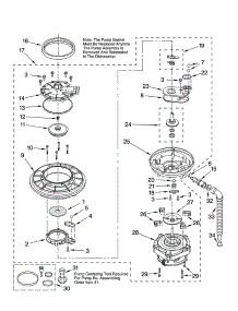 Pump And Motor Parts parts for Kenmore Dishwasher 665.13402K900 (66513402K900, 665 13402K900) from AppliancePartsPros.com