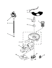 Pump, Washarm And Motor Parts parts for Kenmore Dishwasher 665.13403N411 (66513403N411, 665 13403N411) from AppliancePartsPros.com