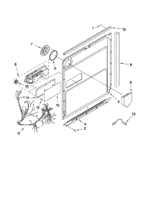 Door And Latch Parts parts for Kenmore Dishwasher 665.13419K702 (66513419K702, 665 13419K702) from AppliancePartsPros.com