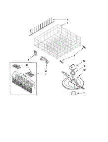 Lower Dishrack Parts parts for Kenmore Dishwasher 665.13444K901 (66513444K901, 665 13444K901) from AppliancePartsPros.com
