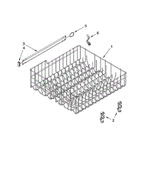 Upper Rack And Track Parts parts for Kenmore Dishwasher 665.13452K900 (66513452K900, 665 13452K900) from AppliancePartsPros.com