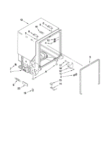 Tub And Frame Parts parts for Kenmore Dishwasher 665.13452K901 (66513452K901, 665 13452K901) from AppliancePartsPros.com
