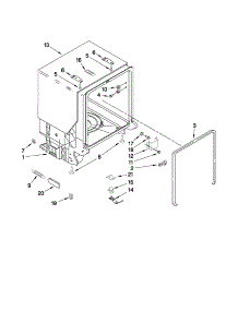 Tub And Frame Parts parts for Kenmore Dishwasher 665.13453K902 (66513453K902, 665 13453K902) from AppliancePartsPros.com