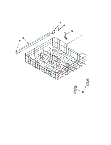 Upper Rack And Track Parts parts for Kenmore Dishwasher 665.13462K901 (66513462K901, 665 13462K901) from AppliancePartsPros.com