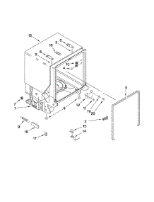 Tub And Frame Parts parts for Kenmore Dishwasher 665.13462K901 (66513462K901, 665 13462K901) from AppliancePartsPros.com