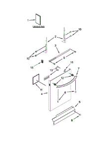 Door And Panel Parts parts for Kenmore Dishwasher 665.13472N410 (66513472N410, 665 13472N410) from AppliancePartsPros.com