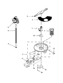 Pump, Washarm And Motor Parts parts for Kenmore Dishwasher 665.13472N410 (66513472N410, 665 13472N410) from AppliancePartsPros.com