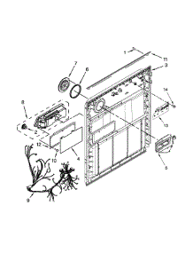 Inner Door Parts parts for Kenmore Dishwasher 665.13472N411 (66513472N411, 665 13472N411) from AppliancePartsPros.com