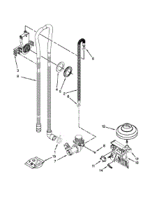 Fill, Drain And Overfill Parts parts for Kenmore Dishwasher 665.13472N411 (66513472N411, 665 13472N411) from AppliancePartsPros.com