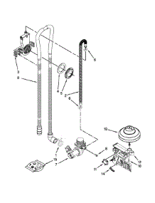 Fill, Drain And Overfill Parts parts for Kenmore Dishwasher 665.13473N412 (66513473N412, 665 13473N412) from AppliancePartsPros.com