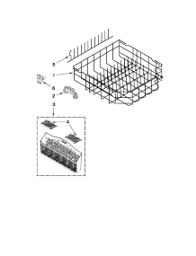 Lower Rack Parts parts for Kenmore Dishwasher 665.13483K903 (66513483K903, 665 13483K903) from AppliancePartsPros.com