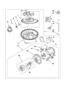 Pump And Motor Parts parts for Kenmore Dishwasher 665.13483K903 (66513483K903, 665 13483K903) from AppliancePartsPros.com
