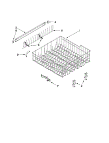 Upper Rack And Track Parts parts for Kenmore Dishwasher 665.13483K903 (66513483K903, 665 13483K903) from AppliancePartsPros.com