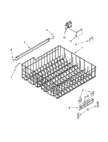 Upper Rack And Track Parts parts for Kenmore Dishwasher 665.13499N411 (66513499N411, 665 13499N411) from AppliancePartsPros.com