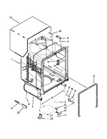 Tub And Frame Parts parts for Kenmore Dishwasher 665.13499N411 (66513499N411, 665 13499N411) from AppliancePartsPros.com