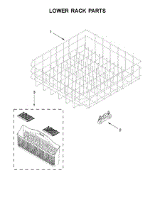 Lower Rack Parts parts for Kenmore Dishwasher 665.13542N414 (66513542N414, 665 13542N414) from AppliancePartsPros.com