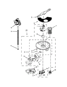 Pump, Washarm And Motor Parts parts for Kenmore Dishwasher 665.13543N412 (66513543N412, 665 13543N412) from AppliancePartsPros.com