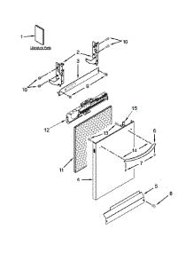 Door And Panel Parts parts for Kenmore Dishwasher 665.13549N411 (66513549N411, 665 13549N411) from AppliancePartsPros.com