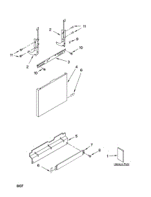Door And Panel Parts parts for Kenmore Dishwasher 665.13569K700 (66513569K700, 665 13569K700) from AppliancePartsPros.com