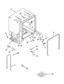 Tub And Frame Parts parts for Kenmore Dishwasher 665.13689K602 (66513689K602, 665 13689K602) from AppliancePartsPros.com