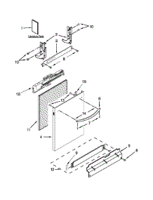 Door And Panel Parts parts for Kenmore Dishwasher 665.13692N412 (66513692N412, 665 13692N412) from AppliancePartsPros.com