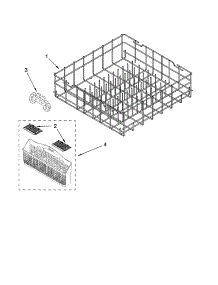 Lower Rack Parts, Optional Parts (Not Included) parts for Kenmore Dishwasher 665.13714K600 (66513714K600, 665 13714K600) from AppliancePartsPros.com