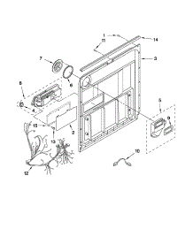 Inner Door Parts parts for Kenmore Dishwasher 665.13732K604 (66513732K604, 665 13732K604) from AppliancePartsPros.com
