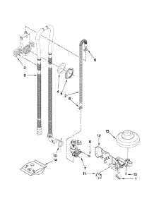Fill, Overflow And Drain Parts parts for Kenmore Dishwasher 665.13732K604 (66513732K604, 665 13732K604) from AppliancePartsPros.com