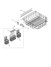 Lower Rack Parts parts for Kenmore Dishwasher 665.13733K601 (66513733K601, 665 13733K601) from AppliancePartsPros.com