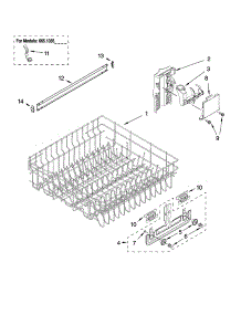 Upper Rack And Track Parts parts for Kenmore Dishwasher 665.13753K600 (66513753K600, 665 13753K600) from AppliancePartsPros.com