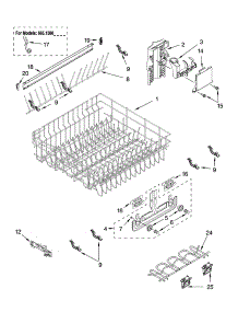 Upper Rack And Track Parts parts for Kenmore Dishwasher 665.13762K602 (66513762K602, 665 13762K602) from AppliancePartsPros.com