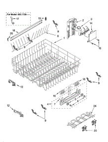 Upper Rack And Track Parts parts for Kenmore Dishwasher 665.13783K600 (66513783K600, 665 13783K600) from AppliancePartsPros.com